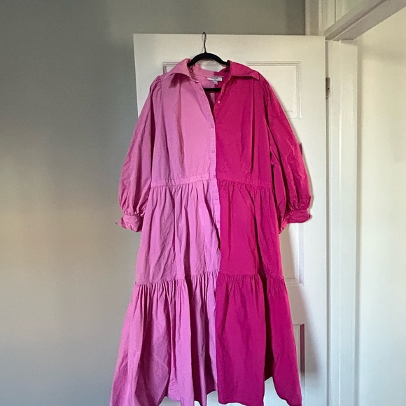 Christopher John Rogers x Target Two-Tone Pink Long Sleeve Dress - Picture 3 of 8